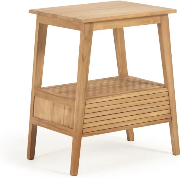 Kuveni, Kruk voor de badkamer, natuur, H80x70x50 cm, massief hout