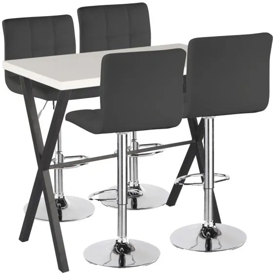 Homeville Bartafel set Grappa/Barkruk zwart