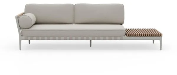Vipp 720 Open-Air Open End Right Buitensofa Lichtgrijs