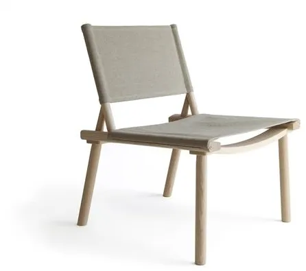 Nikari December Fauteuil Geolied Essenhout/Linnen Canvas
