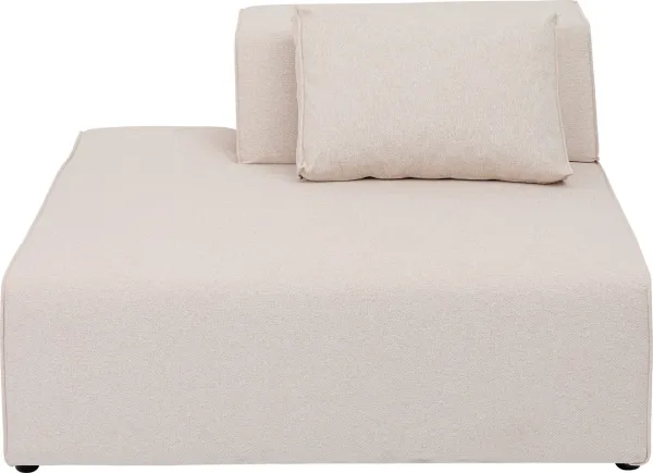 KARE DESIGN Infinity Ottomane Semi Elements Cream Left module - crème polyester en polypropyleen