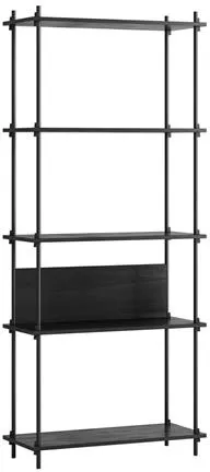 MOEBE S.200.1.A Plankensysteem Zwart/zwart