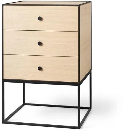 Audo Frame 49 Bijzettafel met 3 Lades Eiken