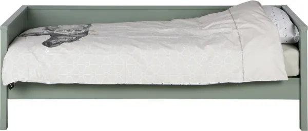 Nikki, Sofabed, groen, H73x208x100 cm, grenenhout