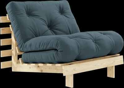 Karup Design Roots Slaapbank M. Matras 90x200 757 Petrol Blue/Grenenhout