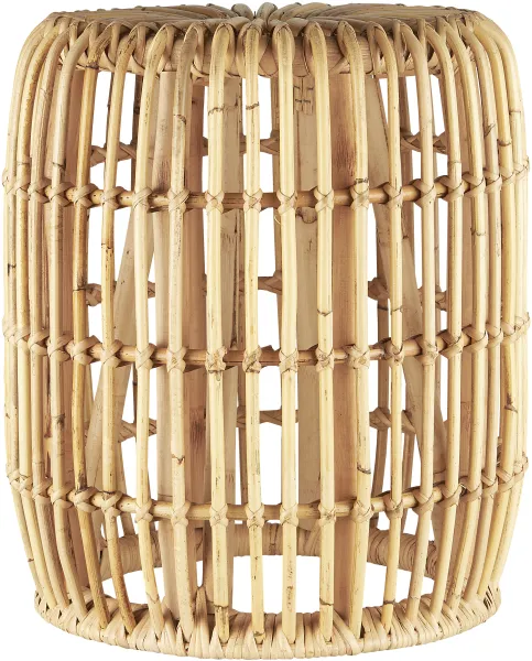 IB LAURSEN Taburet rond rattan