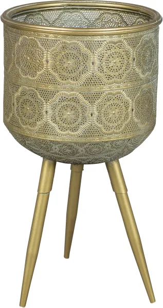 DUTCHBONE Botanische bloempot M - messing ijzer