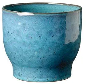 Knabstrup Keramik bloempot, stoffig blauw - Ø:16,5 cm