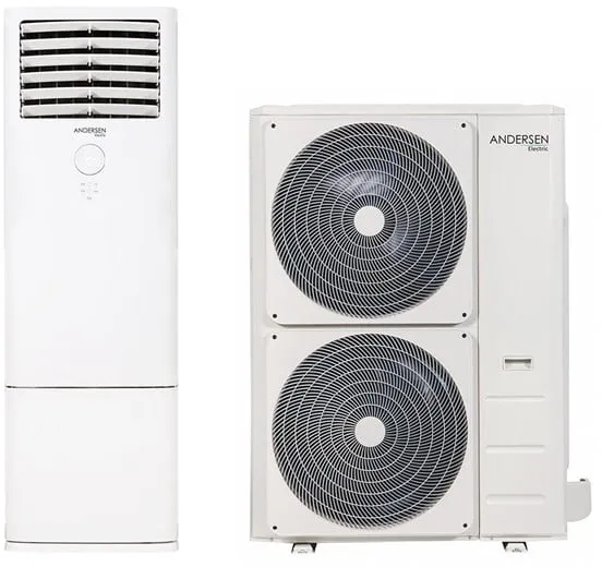 Andersen Electric Apollo 48000 lucht/lucht-warmtepomp, 18,5 kW, 45–370 m², wit